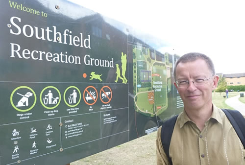 cllr andrew steed at southfield rec