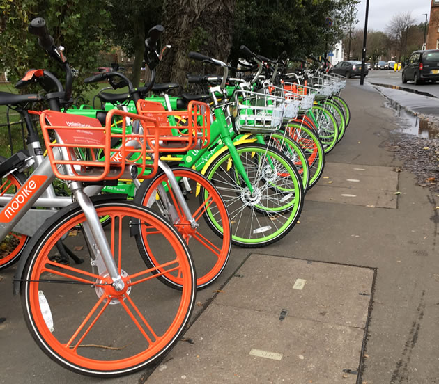 mobikes and lime bikes
