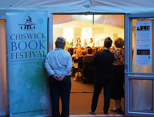 audiance at chiswick book festival 