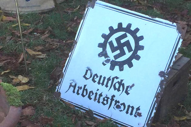 A Nazi sign offered at Chiswick Car Boot Sale