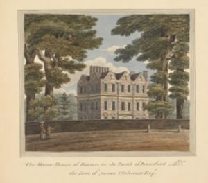 watercolour of boston manor 