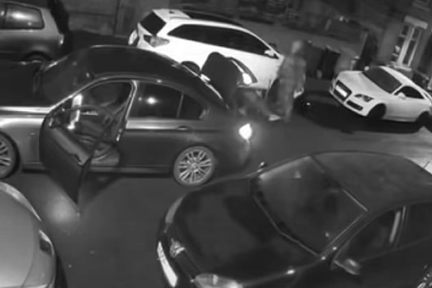 Catalytic converter thieves in action