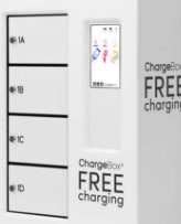 image of a public mobile phone charging unit 