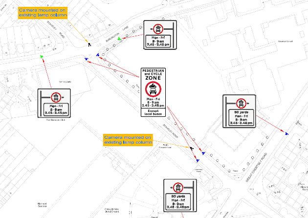 Access restrictions around Chiswick School 