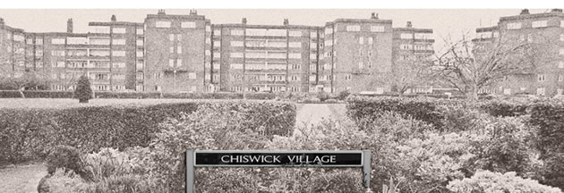 chiswick village black and white 