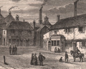 Church Street with the Lamb Brewery, 1870s 