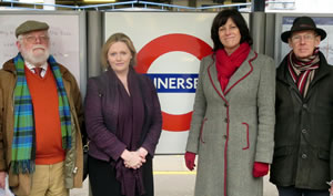 Mary Macleod MP and former Transport Minister Claire Perry outside Gunnersbury Station