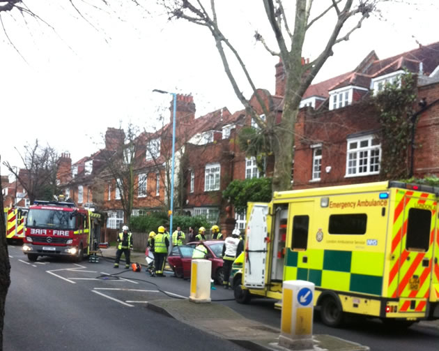 Emergency services attend crash on bath Road