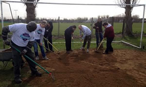 Local volunteers and staff from the W4 branch of Natwest helped out