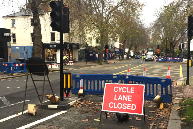 Barriers and closed signs to be removed this week according to TfL 