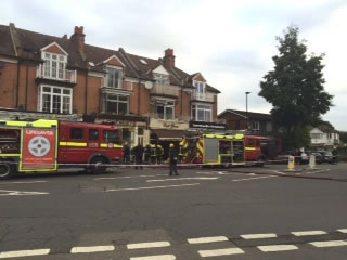 Fire Hits Cafe in Chiswick 
