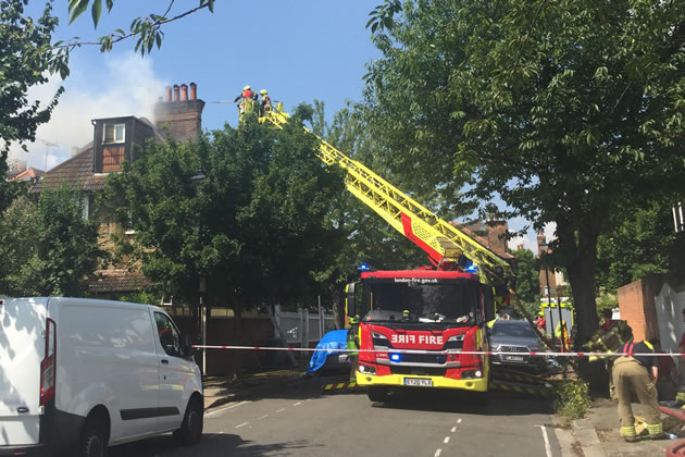 Around 40 firefighters attending the incident