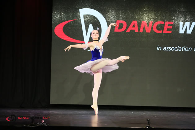 Freya performing during the competition 
