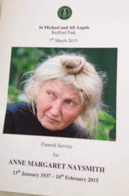 Anne Naysmith's Funeral To Be A Musical Celebration