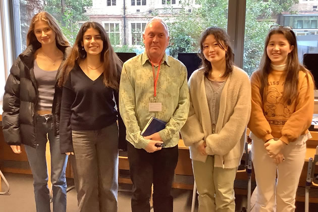 Godolphin & Latymer students, who are taking part in the CoMA and Nonesuch Orchestra's 2022 Student Composition Project, together with the composer Andrew Toovey