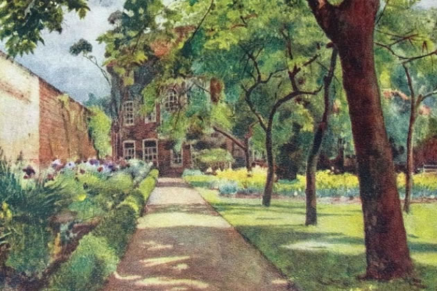Hogarth's House garden, 1913, Jessie MacGregor