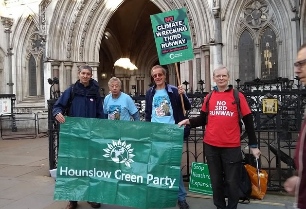 Hounslow Green Party outside court 