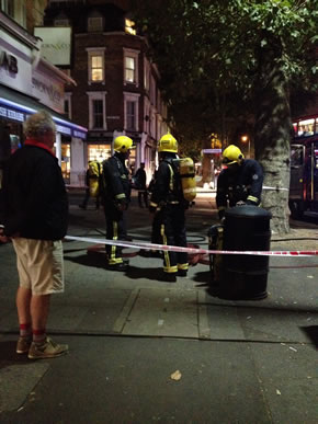 fireman at scene of west kebab