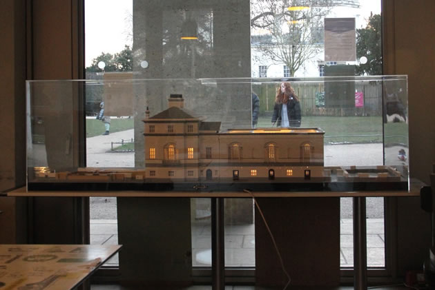 Chiswick House Lego model in cafe