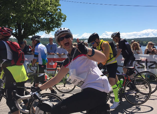 mandy riches cycled 186 k for charity 