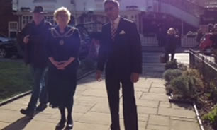 The Mayor of Hounslow Cllr Corinna Smart arriving