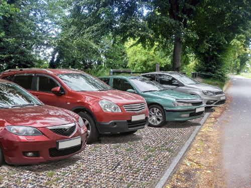 cars parked at dukes meadows 