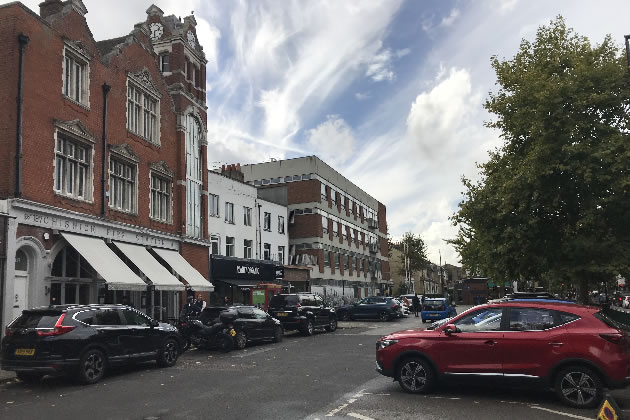 The car park in central Chiswick 
