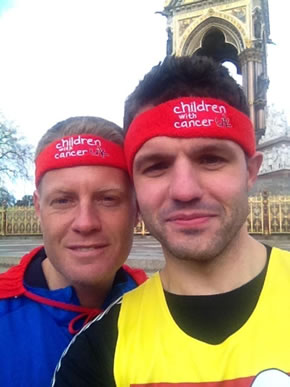 Phillip Lloyd and Luke Jones will be running half a marathon before starting the official course