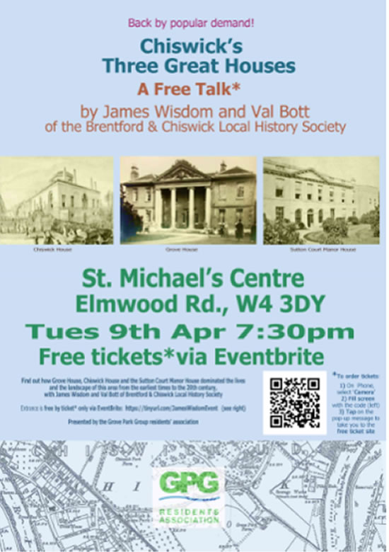 poster of talk on manor houses 
