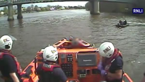 Chiswick Lifeboat Rescue Two Young Rowers 