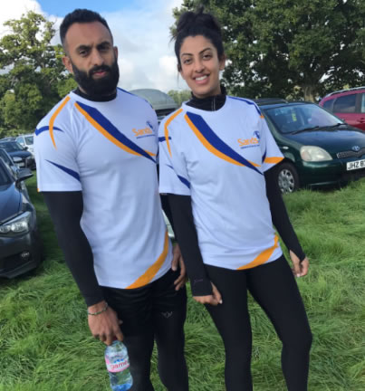 kiran and Aman who undertook the Tough Mudder challenge for Sands stillbirth charity 