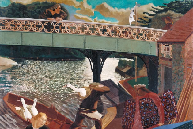 Swan Upping at Cookham, 1915-19. Tate Collections © Estate of Stanley Spencer and the Stanley Spencer Gallery Collection