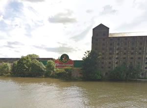 The Stag Brewery as seen from Chiswick