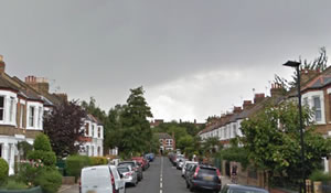 residential street in chiswick 