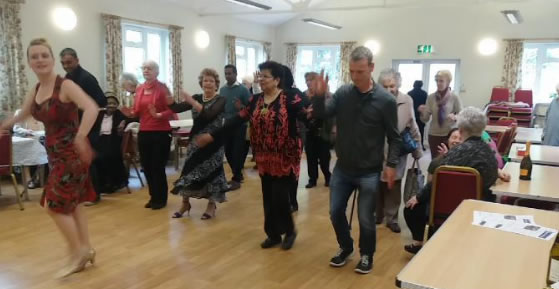 dancing at Age Concern event 