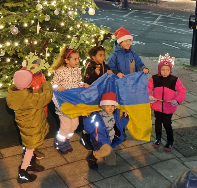 Ukrainian refugee families who have settled in Chiswick to push the switch