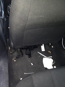 Machine Pistol found under car seat