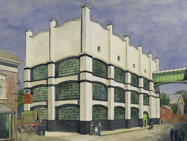 A painting of Voysey House shortly after construction published with planning documentation