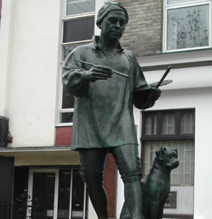 hogarth statue