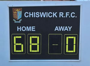 Rugby Result : Chiswick 68 Dover 0 