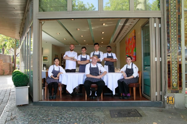 The team at the Glasshouse restaurant in Kew 