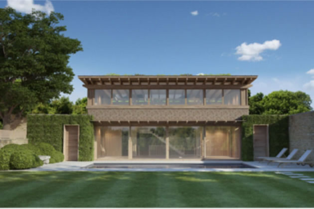 Visualisation of the proposed pool house on Chiswick Mall