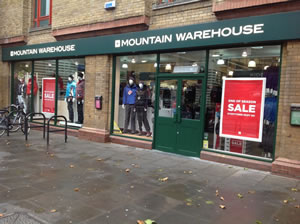 Mountain Warehouse's Fulham store 
