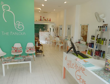 interior of The Parlour blow dry salon which has closed