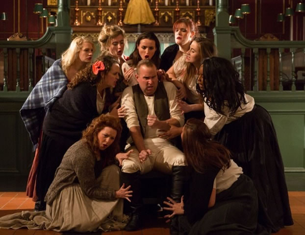 cast of Parsifel, in dress rehearsal 