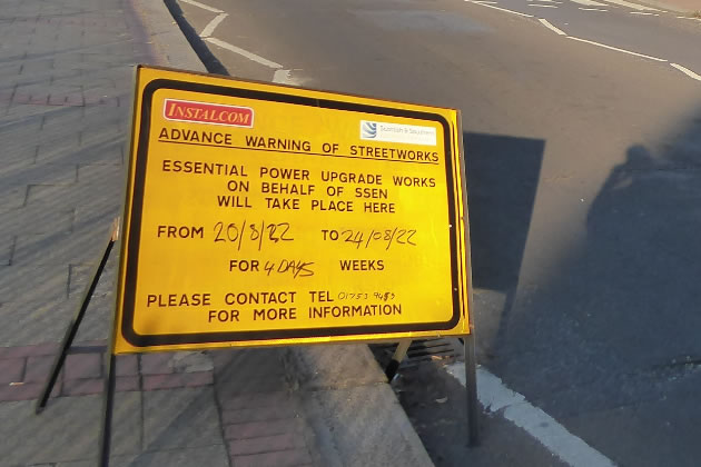 Detail of the sign on Acton Lane