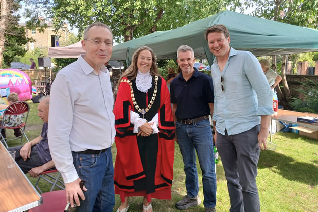 With Andy Slaughter MP (right) at the Grove Park Group Summer Party 