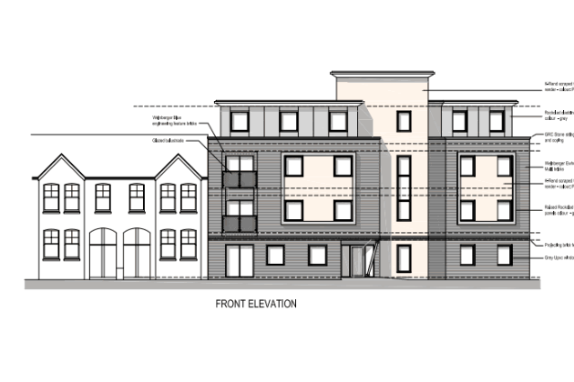 Plan of the buidling from the developer's application 