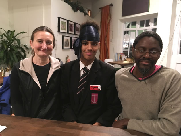 cyclist and his parents after accident 