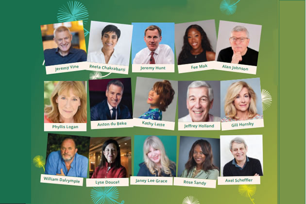 A selection of the participating authors in the 2025 Chiswick Book Festival 